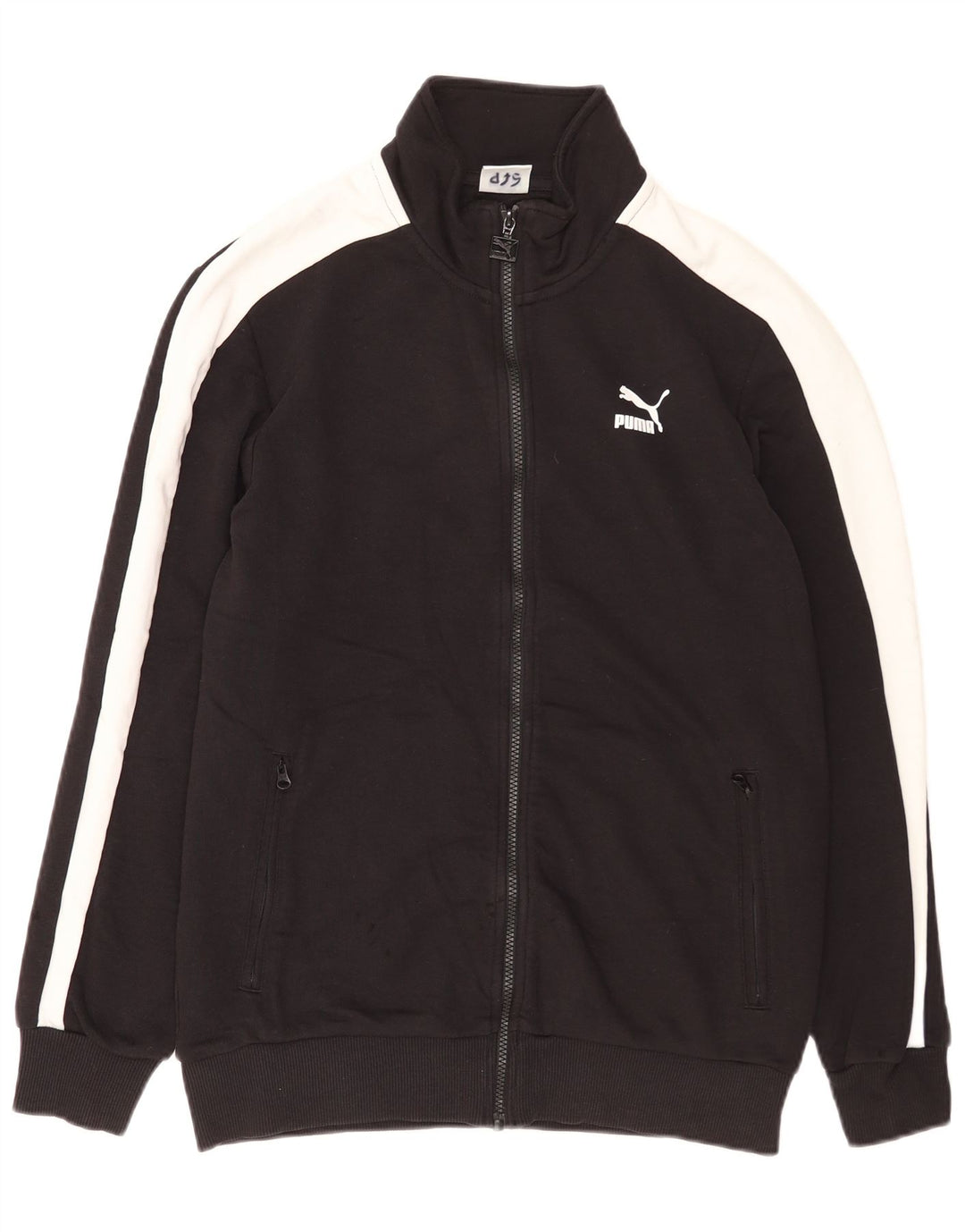Puma Mens Graphic Tracksuit Top Jaqueta Médio Preto Colorblock Algodão