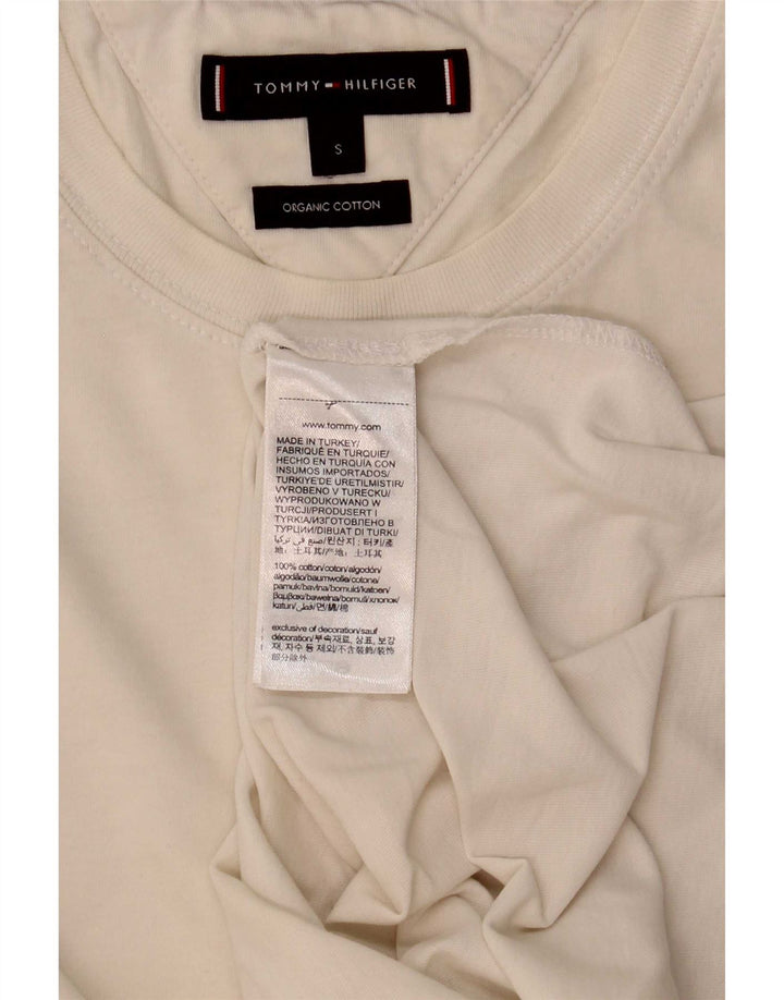 Camiseta masculina Tommy Hilfiger top pequeno algodão branco