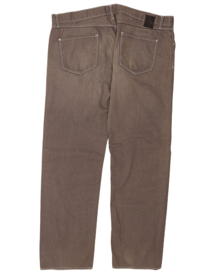 Hugo Boss Mens Straight Jeans W42 L34 Cinza Algodão