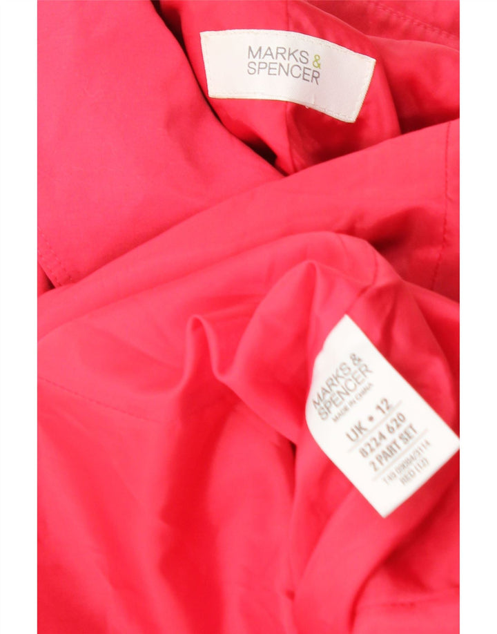 Casaco impermeável feminino Marks & Spencer Reino Unido 12 poliéster rosa médio