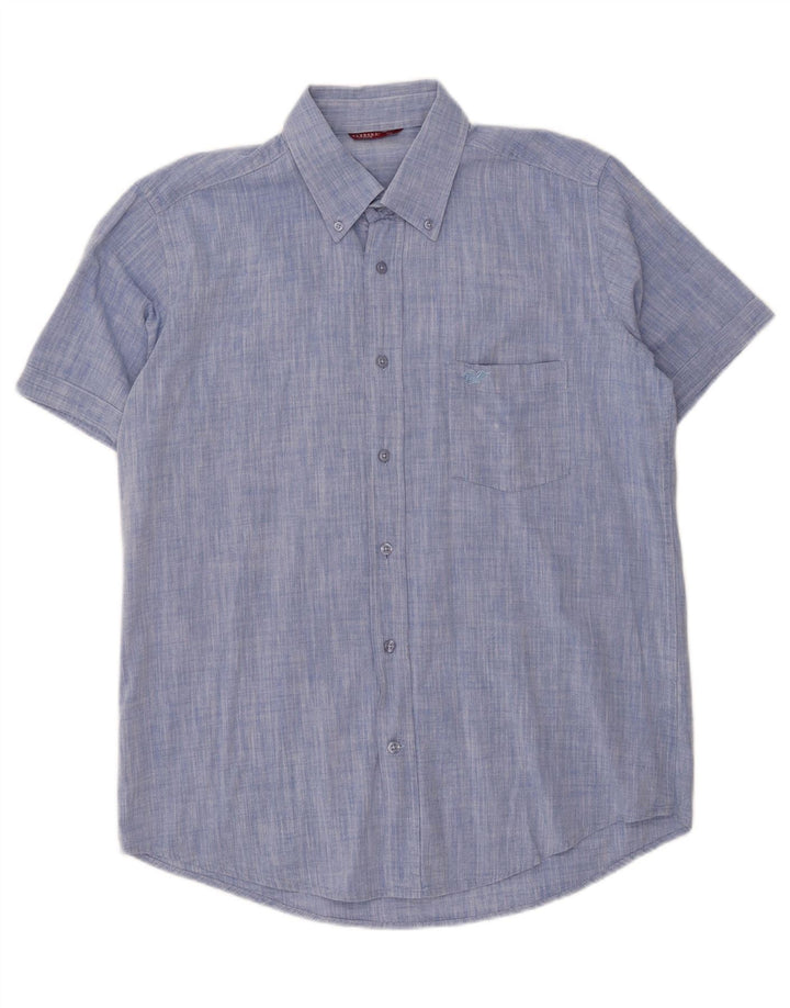 Camisa masculina de manga curta CARRERA grande algodão azul