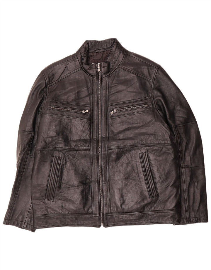 Jaqueta de couro feminina Derimod Expo UK 20 2XL couro preto