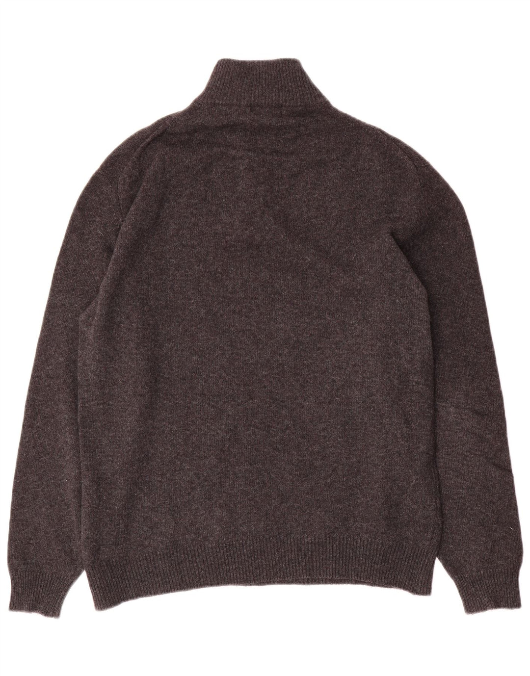Suéter masculino Fila com gola zip e lã cinza médio