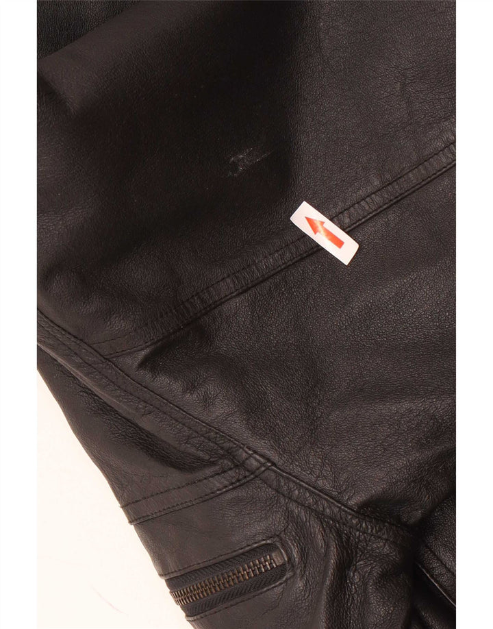 Jaqueta masculina de couro bomber C&A EU 48 médio preto
