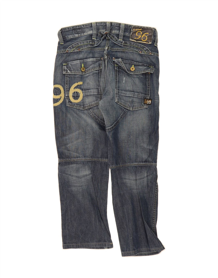 G-STAR Mens Graphic Straight Jeans W33 L26 Navy Blue Cotton Vintage G-Star and Second-Hand G-Star from Messina Hembry 