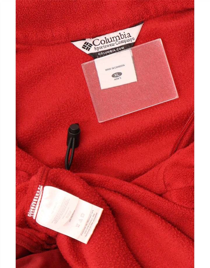 Jaqueta de lã masculina Columbia UK 42 XL poliéster vermelho
