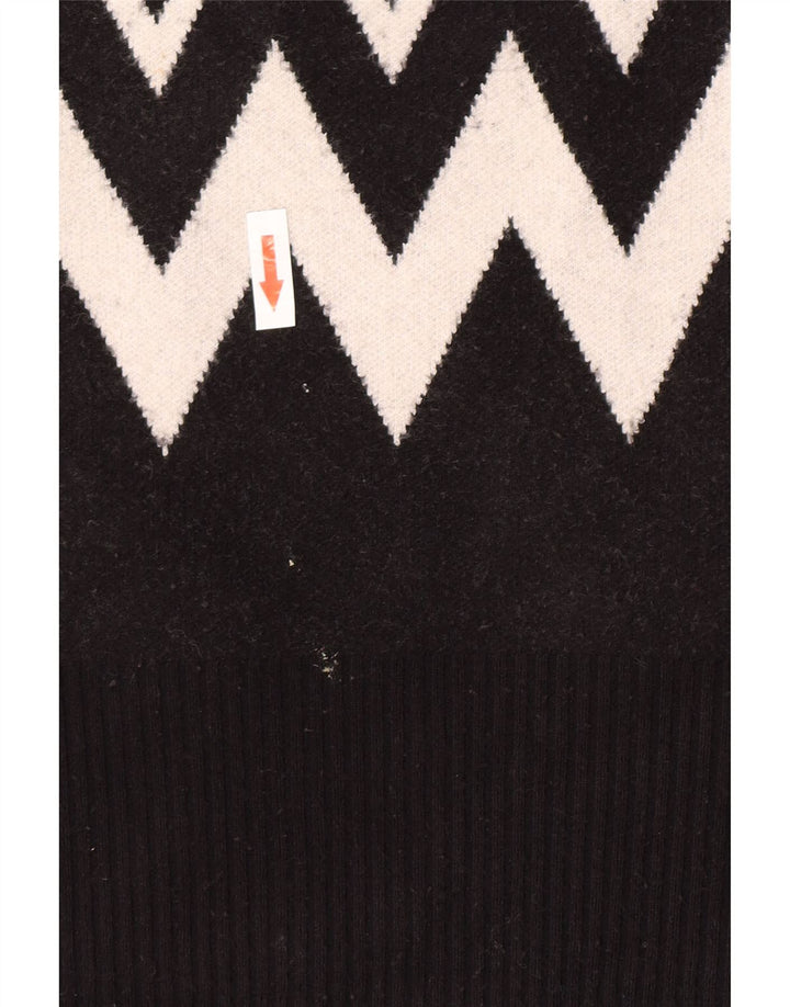Suéter feminino Marks & Spencer com gola redonda Reino Unido 14 médio preto