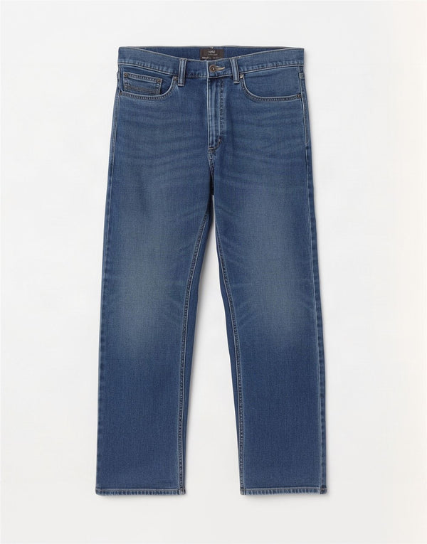 Marks & Spencer Mens Straight Jeans W32 L29 Blue Cotton