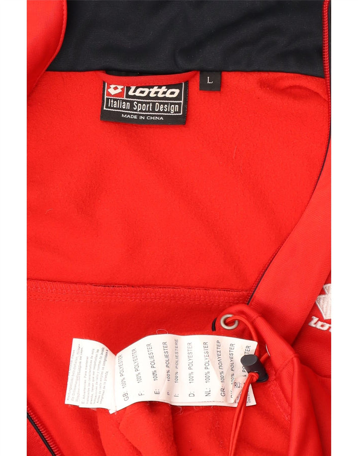 Lotto Mens Treino Top Jaqueta Grande Poliéster Vermelho
