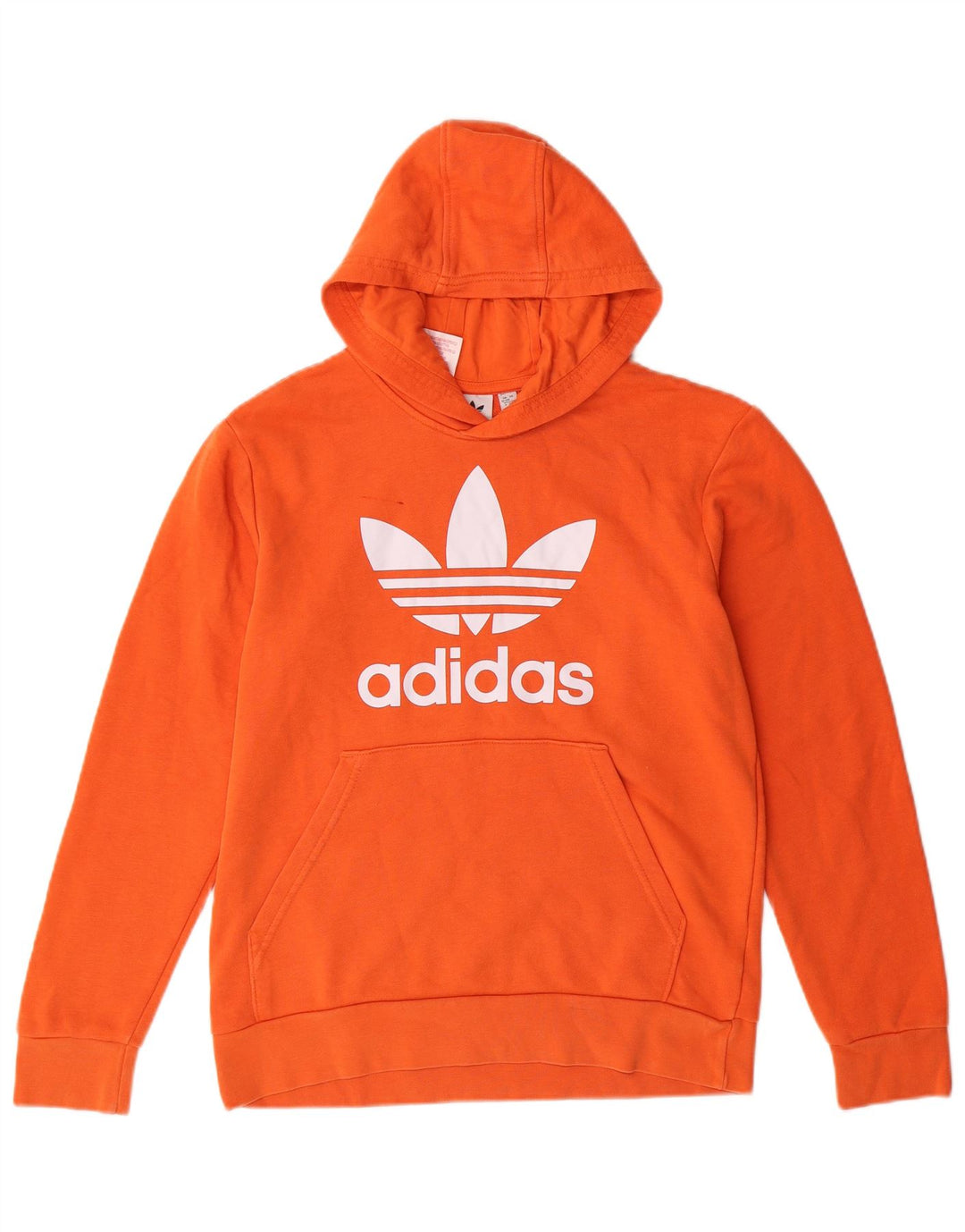 ADIDAS Meninos Graphic Hoodie Jumper 12-13 Anos Laranja Algodão