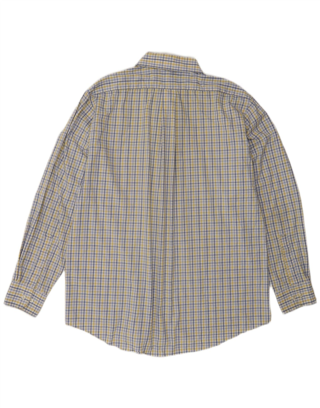 Camisa masculina Chaps Regular Fit tamanho 16 1/2 grande algodão xadrez multicolorido