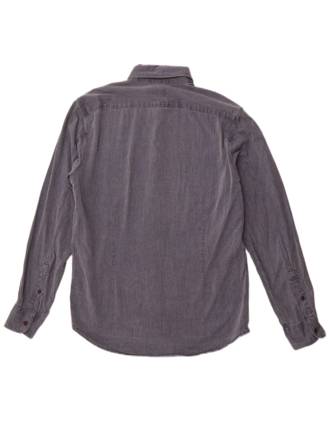 Camisa masculina Jigsaw de algodão espinha de peixe azul médio