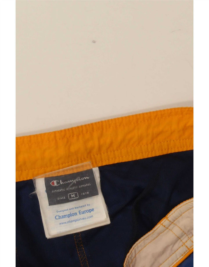 Shorts de natação masculino Champion médio azul marinho colorblock poliamida