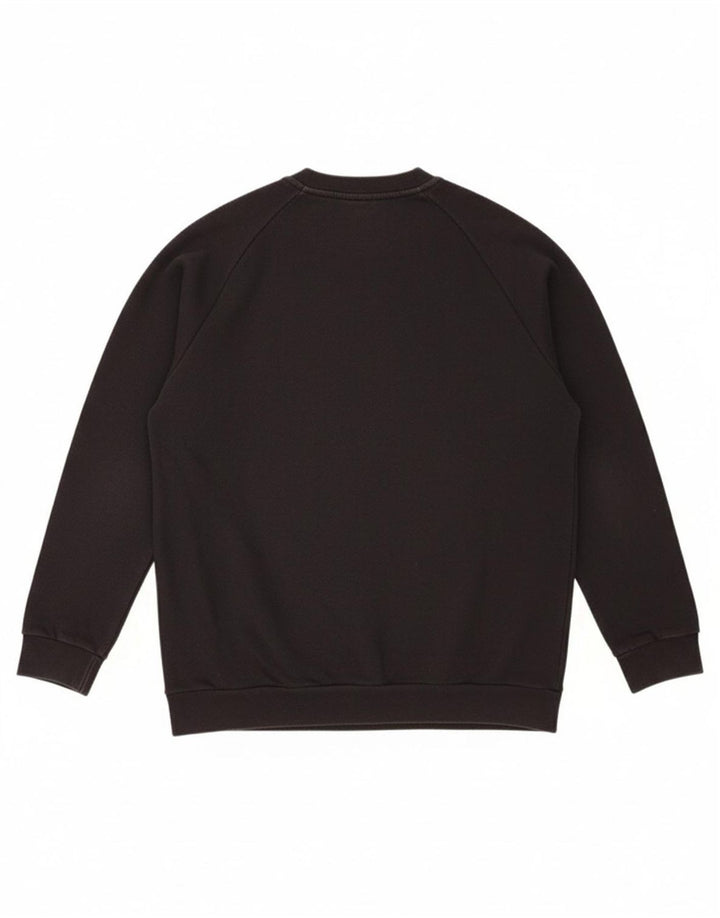 ADIDAS Mens Graphic Sweatshirt Jumper Grande Algodão Preto