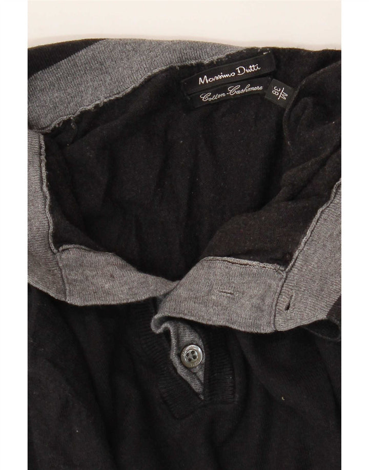Suéter masculino Massimo Dutti com gola polo e preto médio