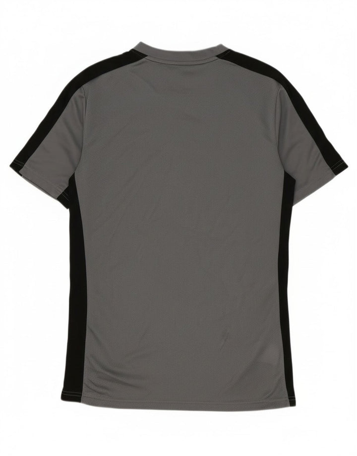 Camiseta masculina Nike Dri Fit Slim Fit Top pequeno cinza colorblock poliéster
