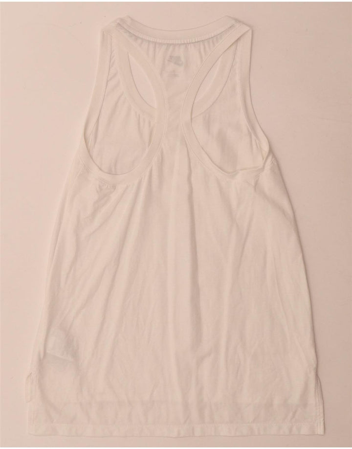 Colete gráfico feminino Nike UK 10 pequeno modal branco