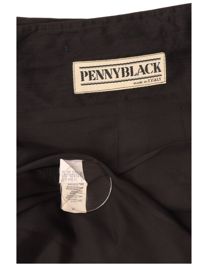 Jaqueta blazer feminina Penny Black com 3 botões UK 12 linho preto médio