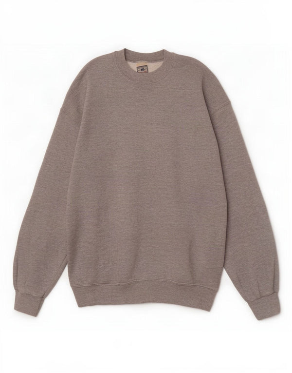 Lee moletom feminino jumper UK 14 algodão manchado cinza médio