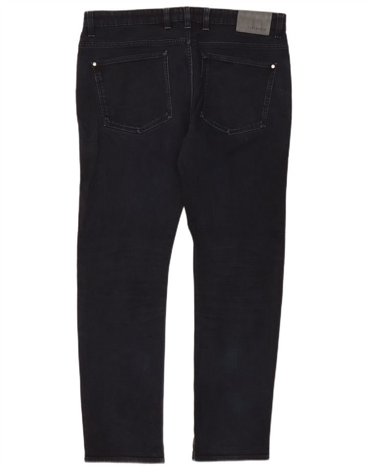 Ted Baker Mens Slim Jeans W36 L32 Azul Marinho Algodão