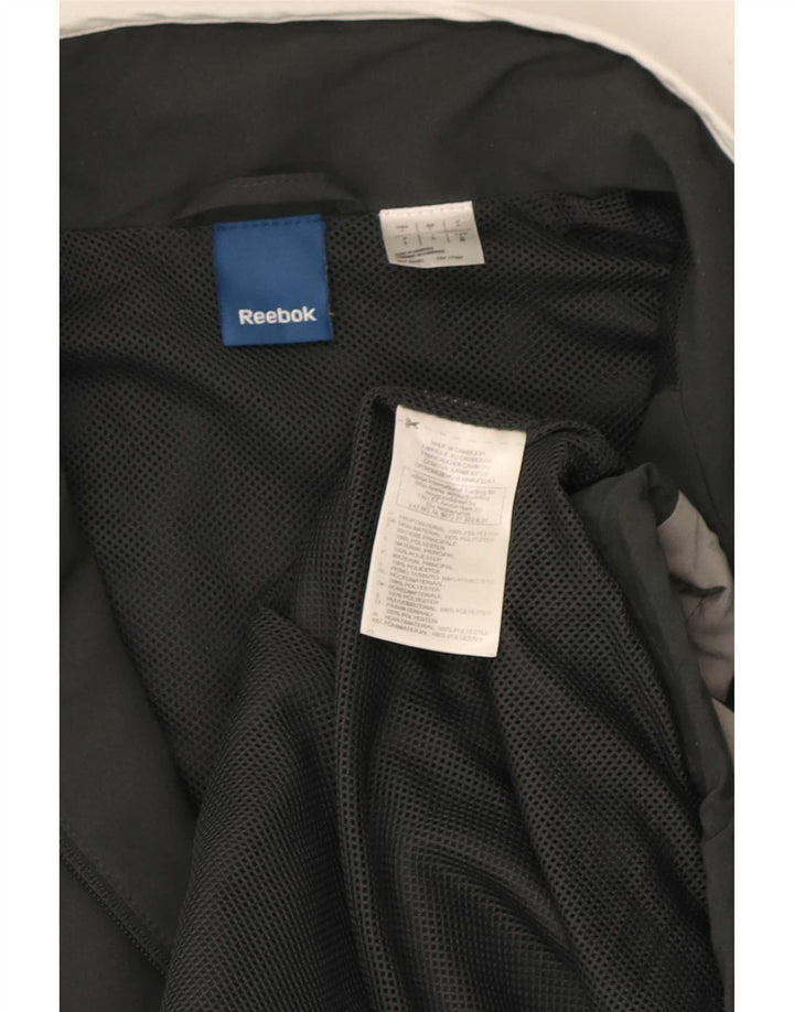 Reebok Mens Tracksuit Top Jacket Grande Preto Colorblock Poliéster