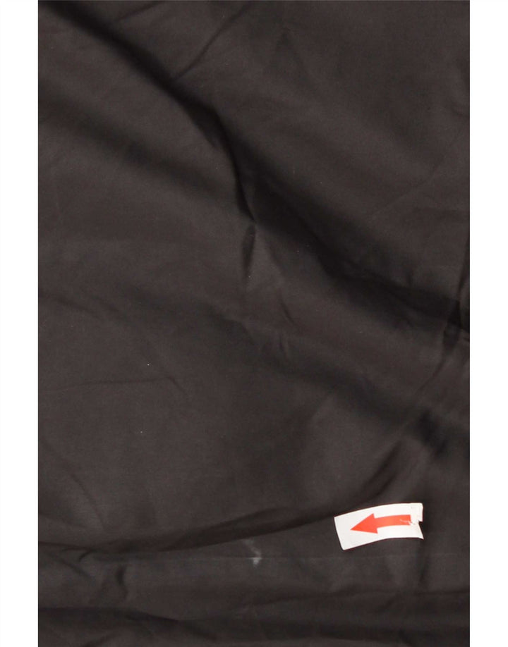 Zara Womens Longline Hooded Gilet UK 14 Médio Preto Poliéster