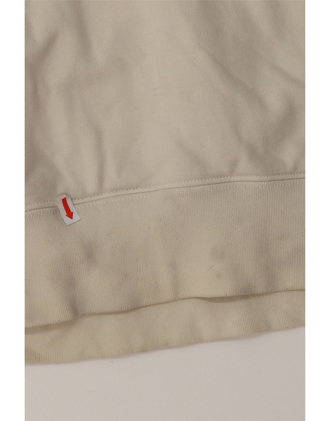 ADIDAS Womens Hoodie Jumper UK 14 Médio Off White Algodão