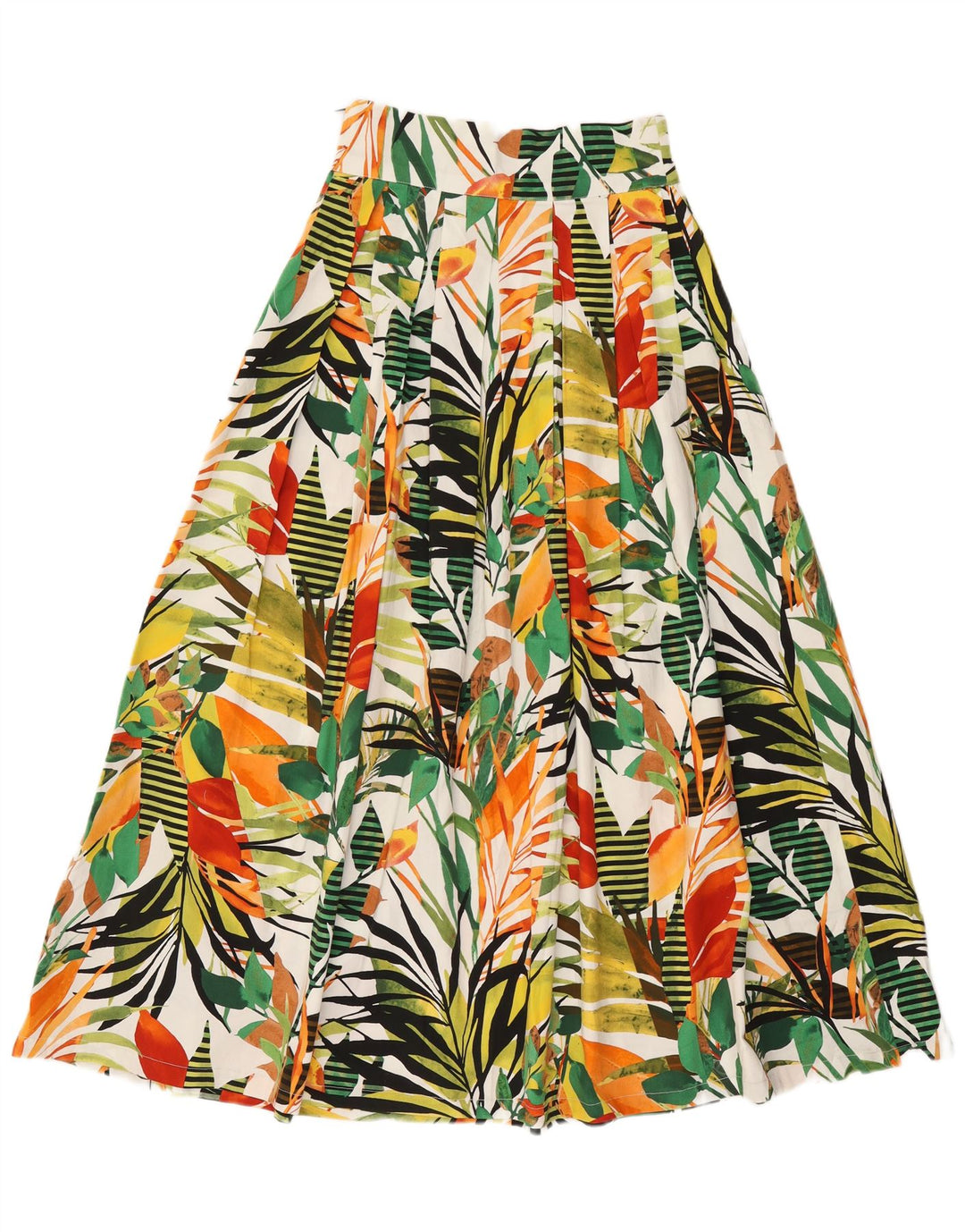 Saia feminina vintage linha A W26 pequena floral multicolorida