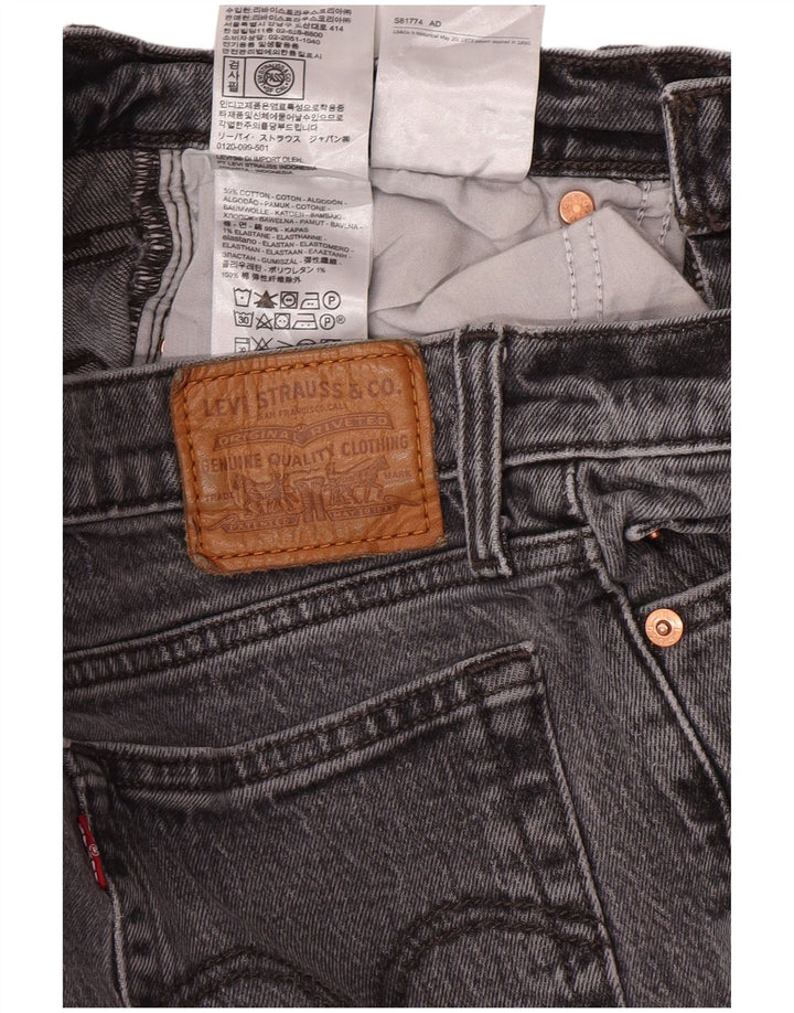Calça jeans feminina Levi's Wedge Tapered W26 L27 cinza algodão clássico