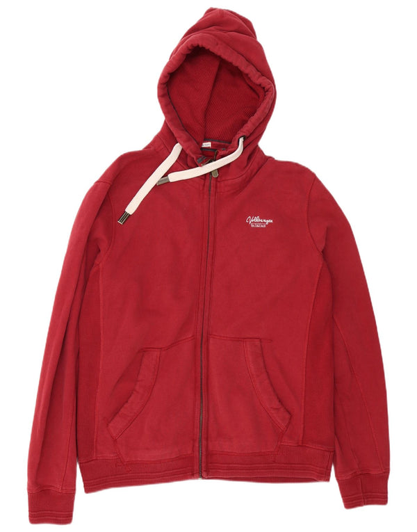 Fat Face Masculino Volkswagen Graphic Zip Suéter com capuz grande algodão Borgonha