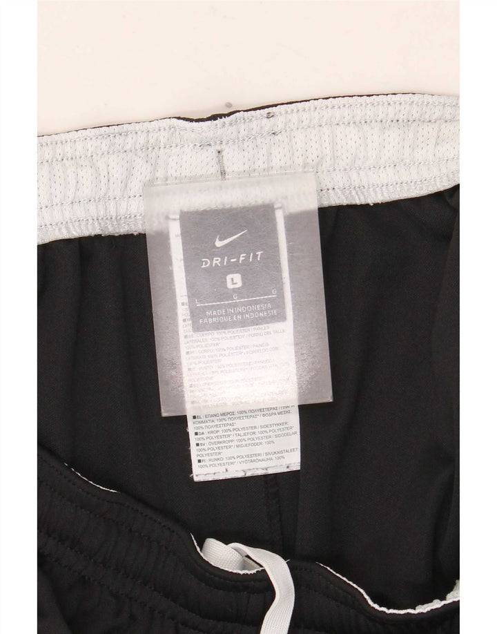 Shorts esportivos masculinos Nike grande poliéster colorblock preto