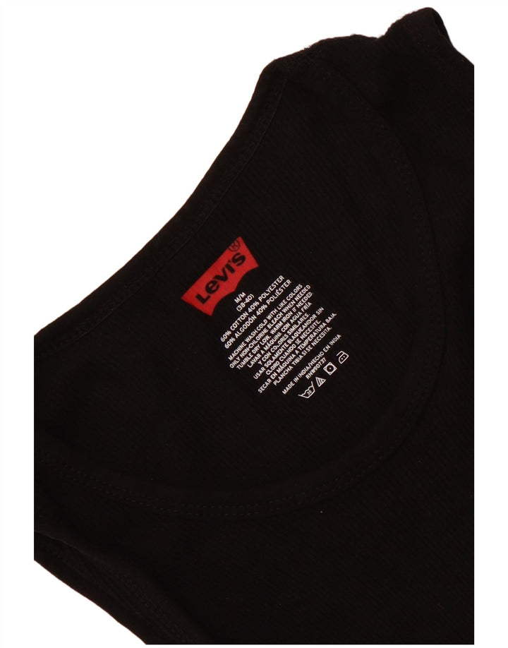 Colete masculino LEVI'S UK 38/40 algodão preto médio