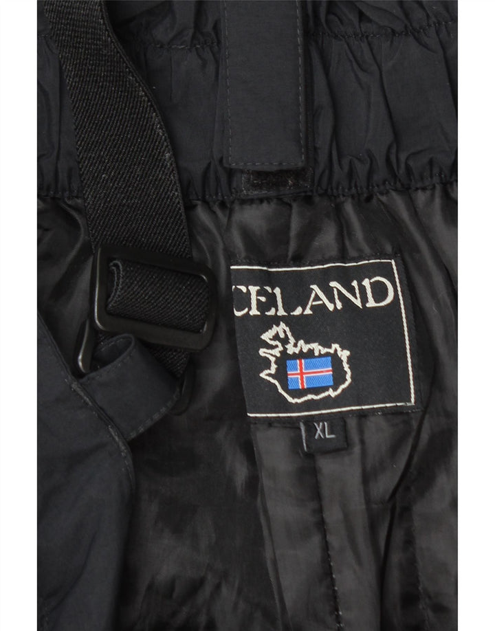 Calças de esqui masculinas da Islândia XL nylon preto