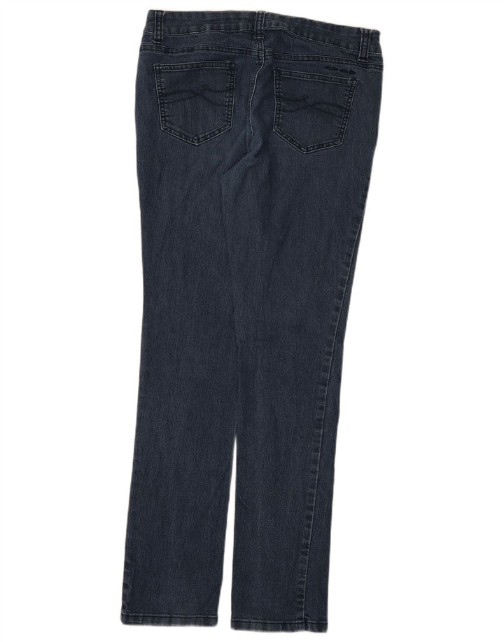Dkny Jeans Slim Feminino US 8 Médio W30 L31 Azul Marinho Algodão