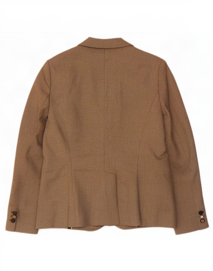 Jaqueta blazer feminina Zara com 1 botão Reino Unido 18 XL marrom