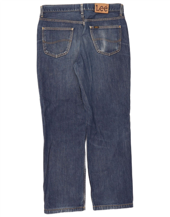 Lee Mens Chicago Straight Jeans W36 L31 Azul Algodão
