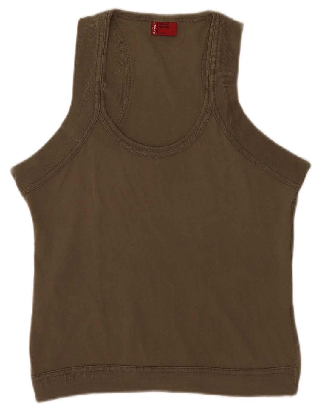 Colete feminino Levi's UK 12 algodão cáqui médio
