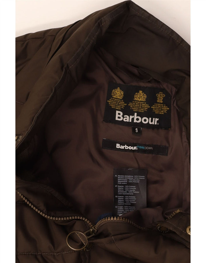 Jaqueta acolchoada masculina BARBOUR UK 36 poliéster marrom pequeno