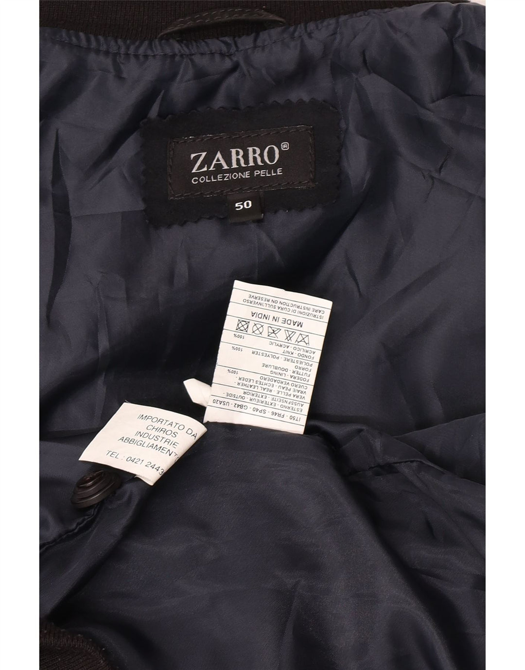 Jaqueta bomber masculina Zarro em camurça IT 50 grande couro preto