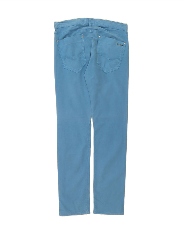 ENERGIE Womens Slim Casual Trousers  W33 L34 Blue Cotton Vintage Energie and Second-Hand Energie from Messina Hembry 