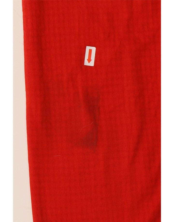 NIKE Mens Dri Fit Zip Neck Pullover Tracksuit Top XL Red Colourblock Vintage Nike and Second-Hand Nike from Messina Hembry 