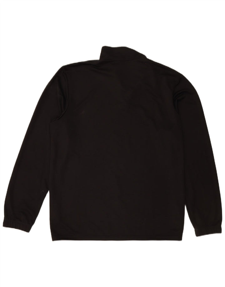 Adidas Mens Climalite Zip Neck Pullover Treino Top XL Preto Poliéster