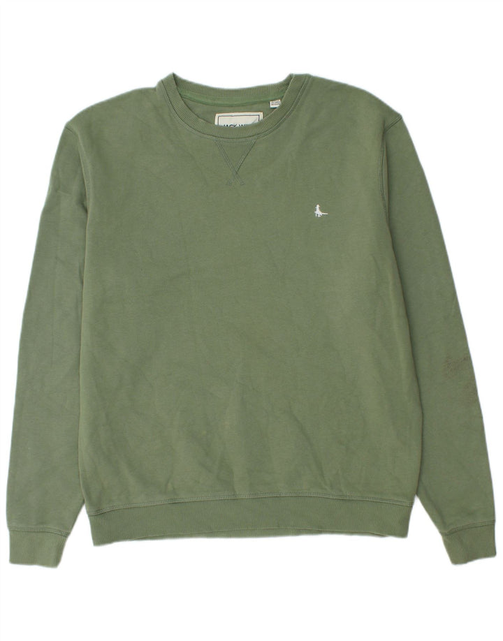 Jack Wills moletom masculino jumper médio algodão verde
