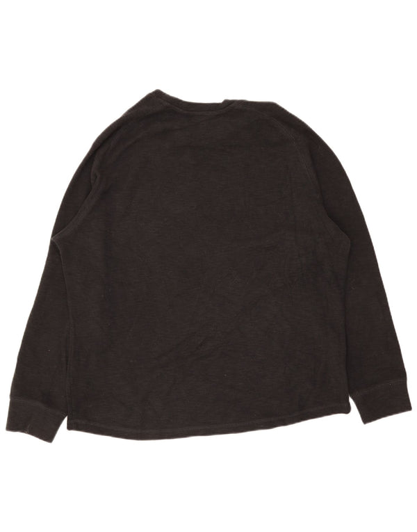 Eddie Bauer Top masculino manga comprida XL algodão preto