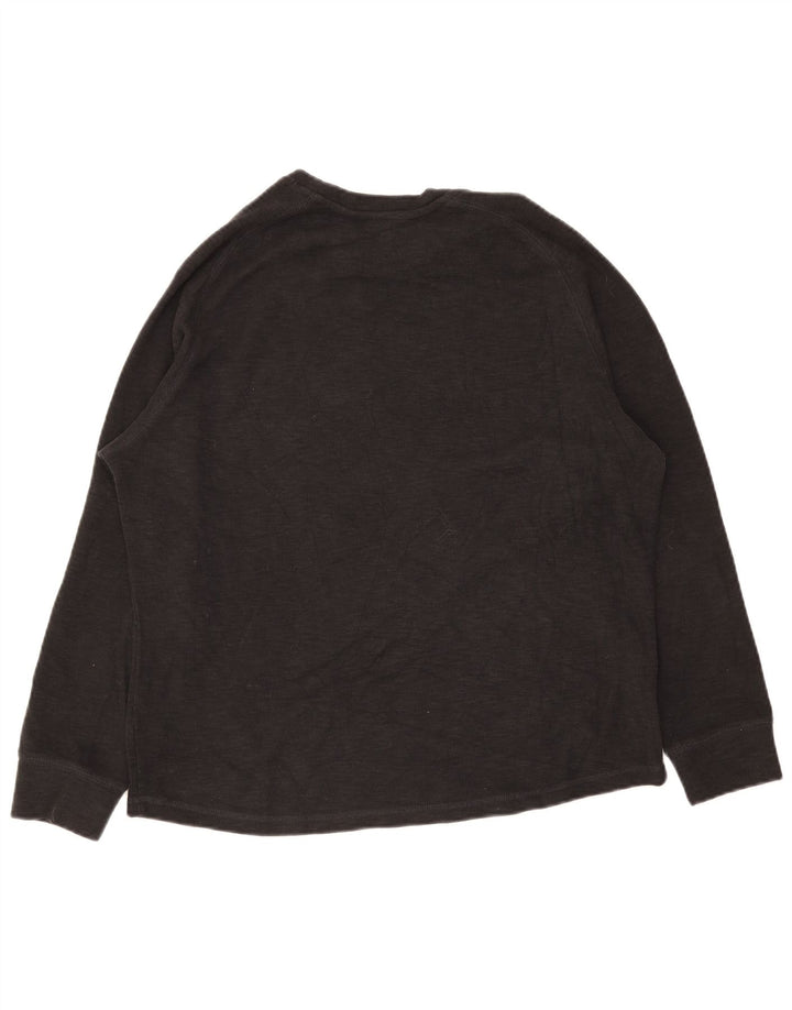 Eddie Bauer Top masculino manga comprida XL algodão preto