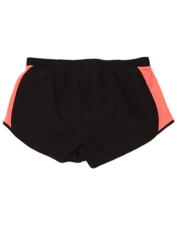 Shorts esportivo feminino Under Armour Heat Gear UK 16 grande bloco colorido preto