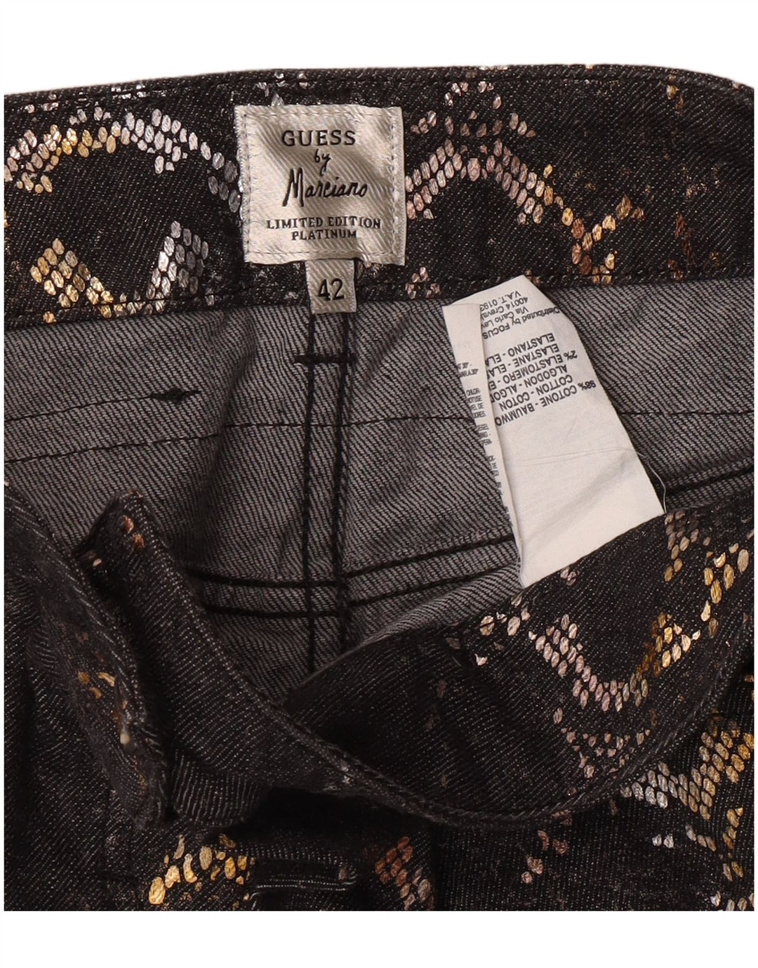 Saia jeans feminina Guess By Marciano IT 42 médio W30 algodão preto