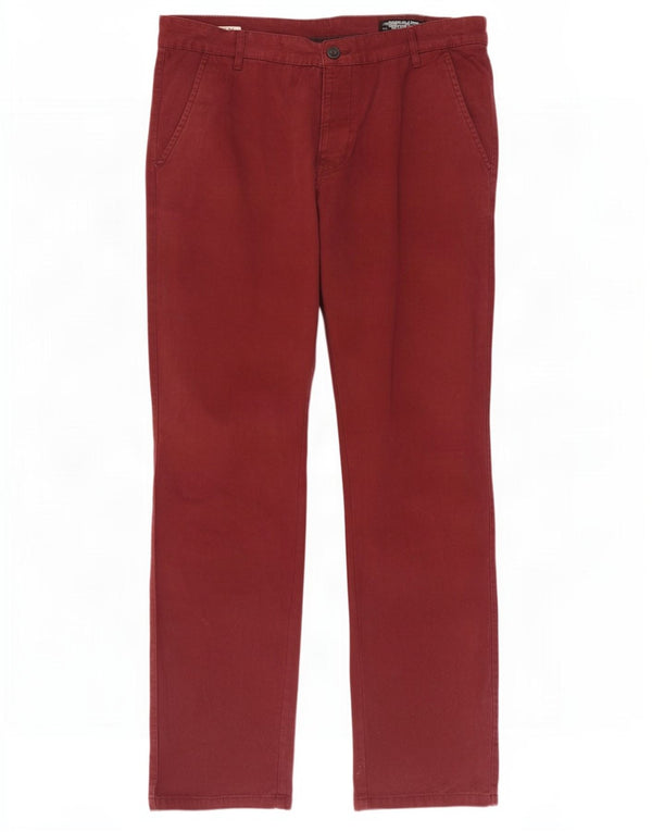 Calça Chino Masculina Slim Fit Jack & Jones W36 L34 Algodão Vermelho