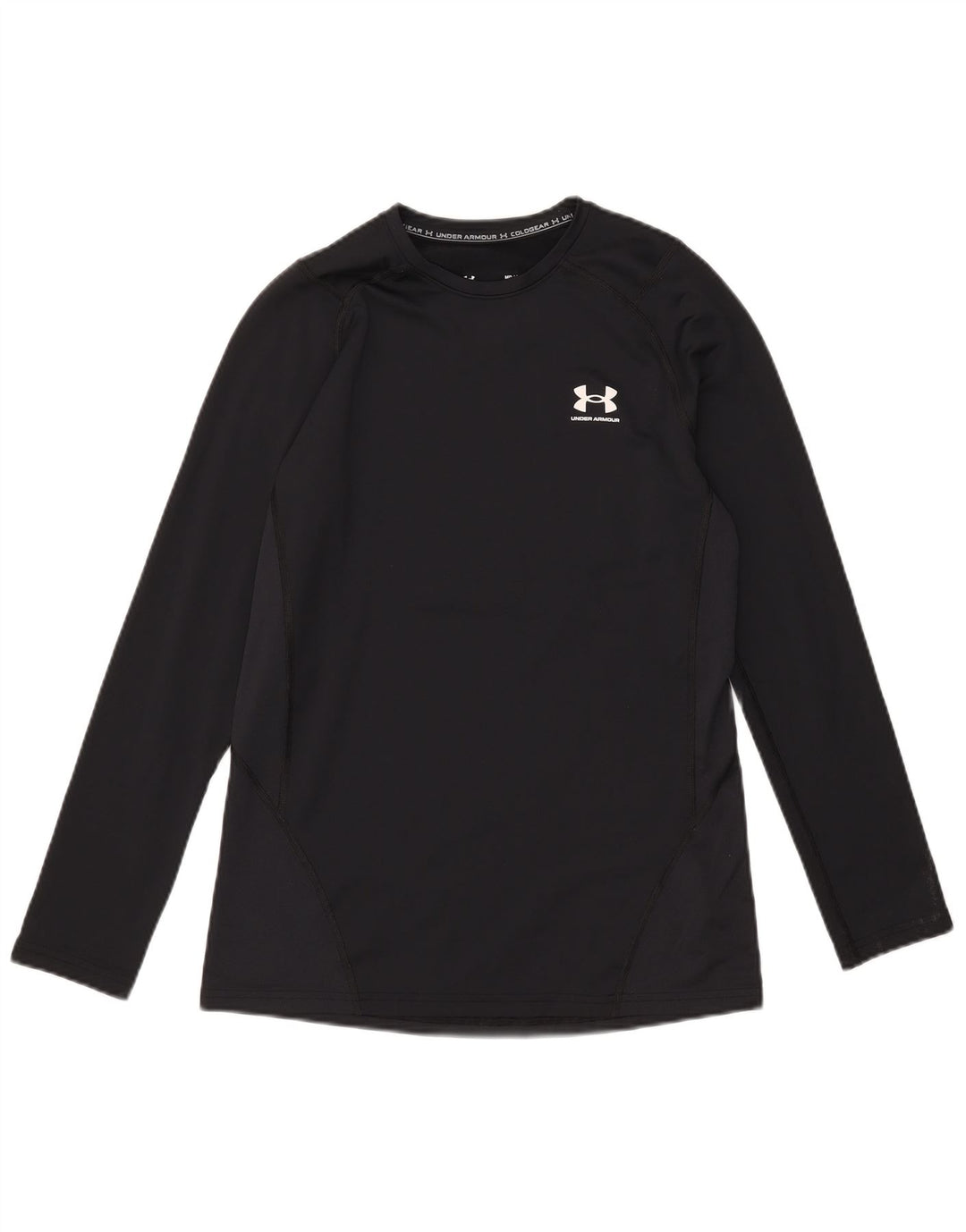 Under Armour Mens Cold Gear Top manga longa poliéster preto médio