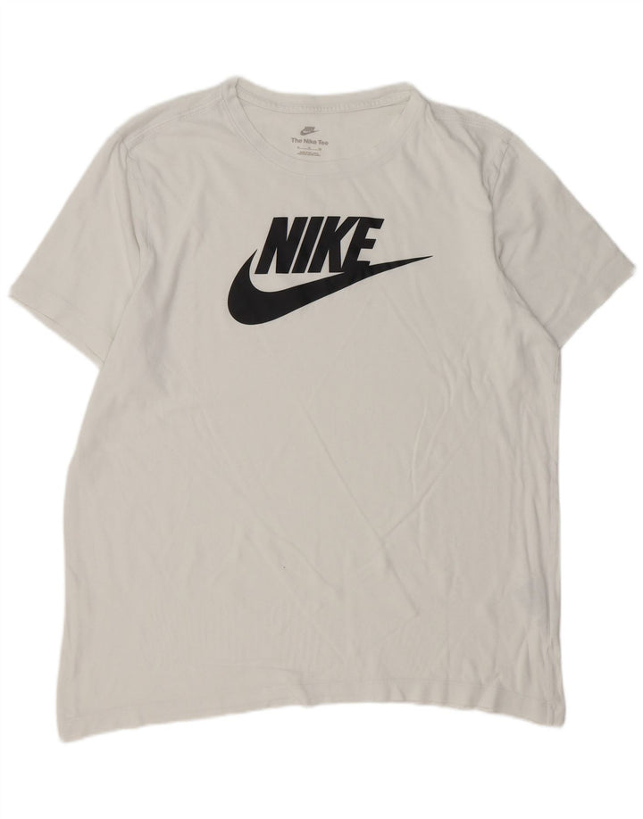 Camiseta gráfica masculina NIKE Top XL algodão branco